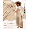 Xaatren 2 Pack Women's Linen Pants Summer Wide Leg Drawstring