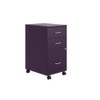 Space Solutions 18" D 3 Drawer Mobile Metal Organizer Cabinet