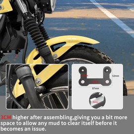 WOOGA Front Fender Lift Bracket For Yamaha PG-1 PG1 PG 1 2023 2024 30MM Adjustable Front Fender Up Stay Motorcycle
