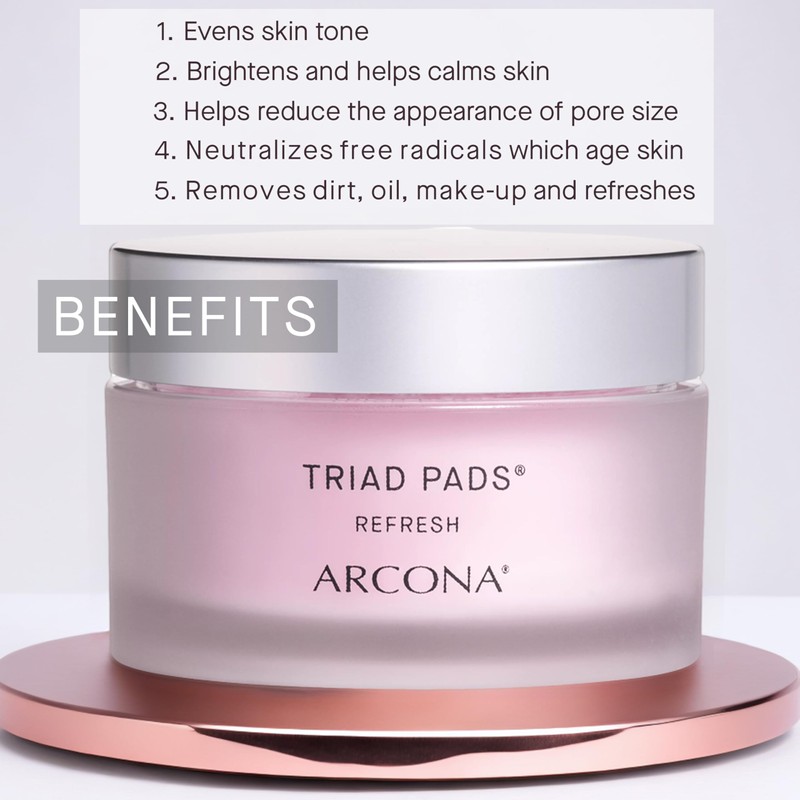 ARCONA Triad Pads - Cold Processed Cranberry and Rice Toner,