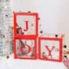 Christmas Decorations Large Red Transparent Light Box, Holiday Party Home