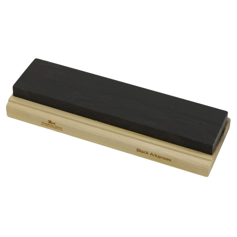 Arkansas Sharpening Stone Set - Wood Mounted 8"