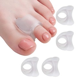 KUKUPOW Zehenspreizer Kleiner Zeh, 6 Stück Zehenspreizer Silikon, Hammerzehenpolster, Hammerzehen Korrektur, Toe Spacer für Hammerzehen Ballenzehen Linderung von Reibung Druck und Schmerzen