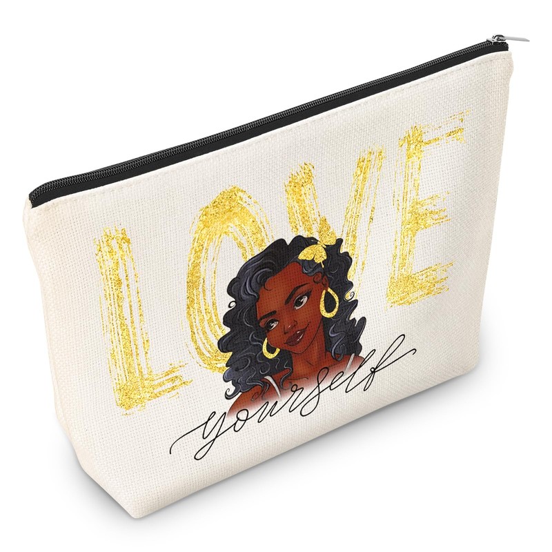 Jumkook African Girl Makeup Bag Black Girl Makeup Bag Afro