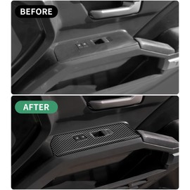 Window Lift Switch Panel Cover Trim Fit for 4th Gen Toyota Tacoma 2024 2025, Door Window Lock Switch Cap Trim Cover Decoration Interior Accessories (Carbon Fiber Look)