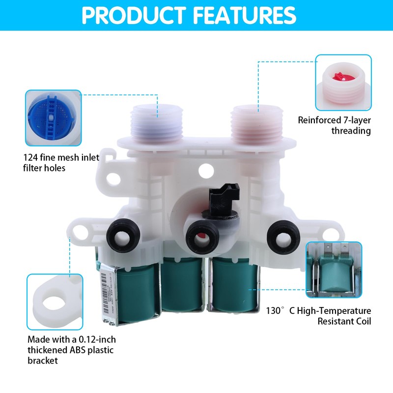 WTW7120HW0 WTW8040DW4 WTW7300DW0 WTW7040DW0 WTW8000DW0 Water Inlet Valve