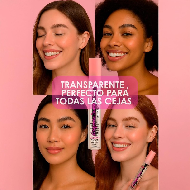 Pink Up Organic Brows Gel Transparente para Peinar la Ceja