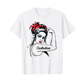 Custodian Rosie The Riveter Pin Up T-Shirt