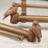 ILAISIHOME 1-1/8 Inch Diameter Faux Wood Curtain Rod with Bird