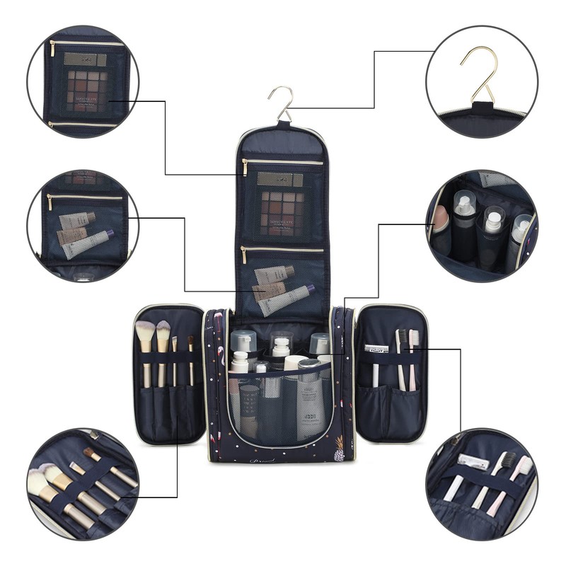 Hanging Toiletry Bag for Women, Lychii Cosmetic Makeup Bag Travel