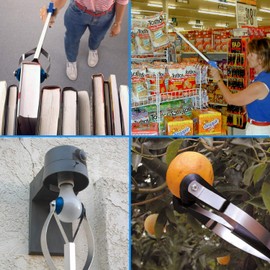 ArcMate 26" EZ Reacher Standard - Grabber Reacher with 5 lb. Pickup Capacity, 4.5" Wide Fingers, Heat Resistant Silicone Tips, and Aluminum Shaft - Grabber Tool for Elderly, Post Op, Accessibility