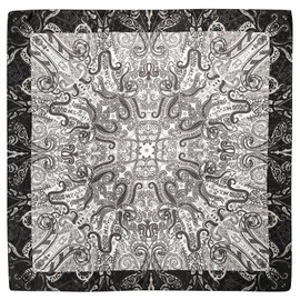 35” Satin Large Head Scarves Silk Bandana Like Neck Scarf Hair Sleeping Wraps Lightweight Satin Silk Scarfs for Women (V)