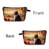 MoCaliduccious Cute Little Cat and Sunflowers Makeup Bag for Women