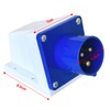 16Amp Plug, 3 Pin 240V IP44 2P+E Waterproof Industrial Connectors