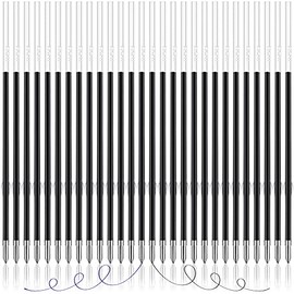 100 Pieces Ink Pen Refills Replaceable Ballpoint Pen Refills Black Ink Refills 0.7mm Smooth Writing Pen Refills for Retractable Pens Office School Supplies (Black)