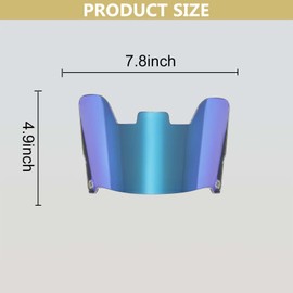 Fenduoer Football Visor,Eye-Shield Visor for Helmet, Clear Visor Fit, Scratch Resistant, UV Block, Anti-Fog for Adult&Youth Football Helmet with Clips (Clear Blue)