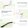 CALLARON Rimless Wings Fun Women Cool Glasses Party Costume Woman