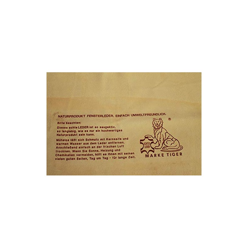 Reinigungszubehör Chamois Leather Car Leather Natural Approx. 36 x 55