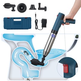 Battery Powered Electric Toilet Plunger,Plunge Blaster,Powered Plunger,High Pressure Toilet Plunger,Air Toilet Plunger,Air Plunger for Toilet