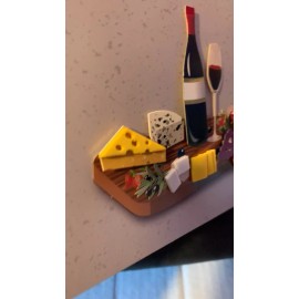 Greeting Card 3D Wine And Cheese Charcuterie Makes Lovely Invitations Burgoyne