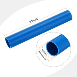MECCANIXITY 1 1/4 Inch PVC Rigid Tube Round Pipe Tubing Hardware Tubing 28mm ID 32mm OD 20cm/8" Blue High Impact for Water Pipe