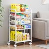 SWTYMIKI Can Organizer for Pantry - Stackable Rolling Snack Cart,