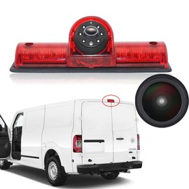 18mm HD Car Third Roof Top Mount Brake Light 3 Rear View Camera Parking Safety Assistant System, HD Night Vision Waterproof for Nissan NV1500/2500/3500 S SV SL Cargo Vans Transporter 2011-2021