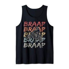 Vintage Braap Quad Biker Gift I ATV Four Wheeler Quad Bike Tank Top