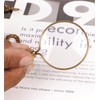 Brass Magnifying Glass, Optical Magnifier Lens with Chain Monocle for