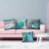 HOSTECCO Teal Cushion Covers 45x45 cm Pack of 4 Turquoise