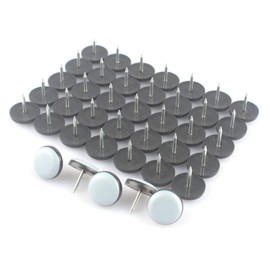 CSFMC Teflon Furniture Sliders Pads(40 Pack 3/4 inch(19mm) Base),Table/Chair/Cabinet/Sofa Small Size PTFE Glides,Nail on Furniture Legs by Protect The Floor,Heavy Duty Furniture Sliding Block