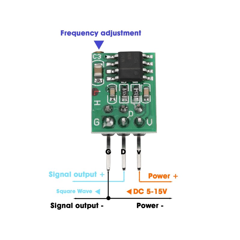 EMSea Pack of 5 0.8Hz-60Hz Adjustable Signal Generator Rectangular Signal