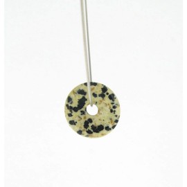 Dalmation Jasper Donut for Pendant (Small)