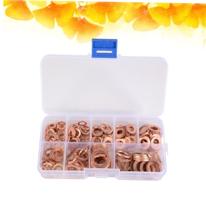 CHILDWEET Seal Cover Flat Washer Kit 200pcs Set Sealing Ring