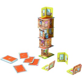 HABA 302203 - Rhino Hero, 3D-Stapelspiel für 2 bis 5 Superhelden ab 5 Jahren und mit einfachen Regeln für schnellen Spaß, Aktionsspiel für die ganze Familie