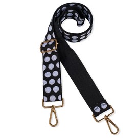 Kinganc Purse Strap Wide Shoulder Straps, Adjustable Crossbody Bag Strap, Replacement Straps for Women Handbag Canvas (Dot white)