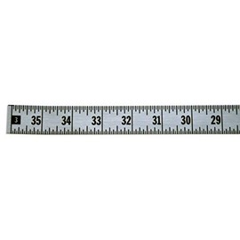 Oregon Rule Co. Ruler – Adhesive Backed – 1 Inch Wide X 36 Inch Long – Right to Left – Fractional – 1/16” Grads – Silver