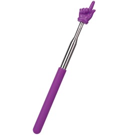 Dumero Extendable Finger Pointer Stick, School Collapsible Telescoping Long Hand Pointing Stick, Classroom Must Have Supplies Essentials, Purple