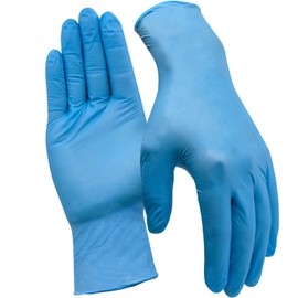 SLICK KIT Disposable Nitrile Gloves, 5Mil Latex-Free Powder-Free Industrial Gloves for Cleaning Automotive, Non-Sterile (Blue, Large/9 (Pack of 100))