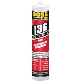 Boss 136 Fireblock (Red) Draftstop Sealant - 12 Pack