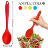 4 Pcs Mixing Spoons for Cooking, 8" Small Silicone Spoons
