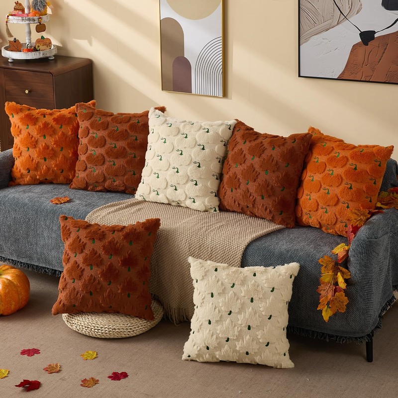 Fall Pillow Covers 18x18 Set of 2 Fall Decorations Autumn