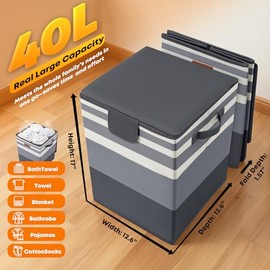 Calentador de toallas grande de 40 l para baño, calentador de toallas portátil con apagado automático, toalla caliente eléctrica para spa, manta, bebé, albornoz, toallas de gran tamaño