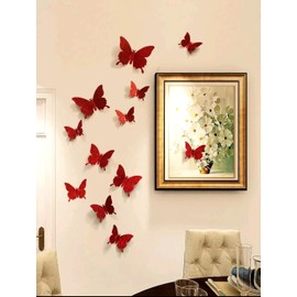 12PCS Beautiful Butterfly Wall Stickers Decor Art Decorations,3D Butterfly Wall Decals Removable DIY Home Decorations Art Decor Wall Stickers for Wall Decor Home Art Kids Room Bedroom Decor