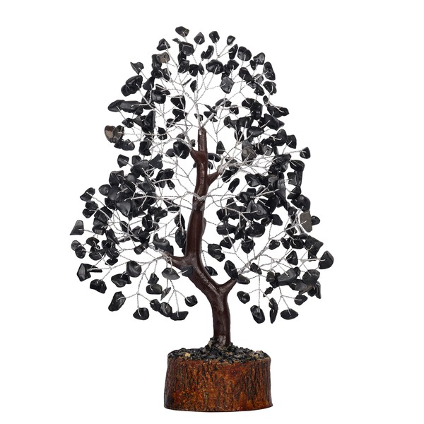 YUVDIPR Black Tourmaline Crystals, Tree of Life Decor, Gem Stone