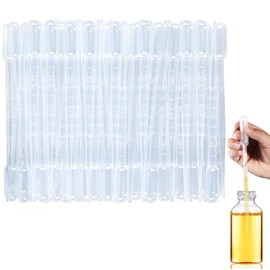 LIKENNY 5ML Dropper 25-Piece Set Disposable Plastic Poly Dropper with Markings Pipette for Science Experiments, Resin, Cosmetic Portions, Essential Oil Portions, Home Experiments, Cooking, Laboratory