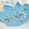IYOU Crystal Bridal Hair Vine Green Pearl Wedding Headband Rhinestone