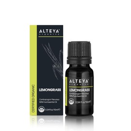 Alteya Organic Lemongrass Oil (Cymbopogon Flexuosus) 10 ml - 100% USDA Certified Organic Pure Natural Lemongrass Essential Oil