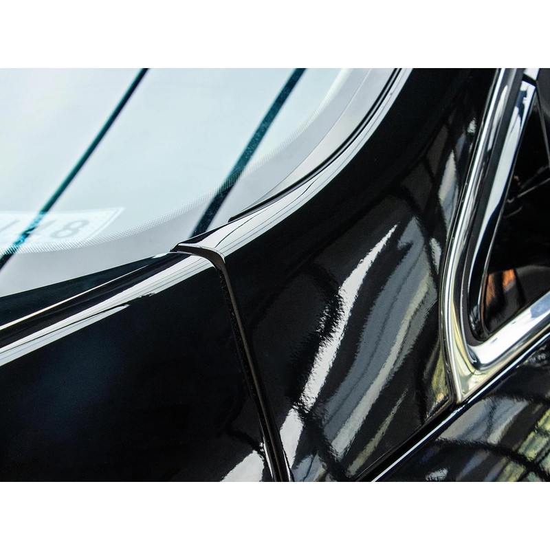LZLRUN High Gloss Black Vinyl Wrap Self Adhesive Air Release