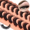 Fluffy Lashes Russian Strip Eyelashes Cat Eye False Lashes D